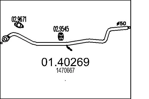 Tubo de Escape MTS 01.40269