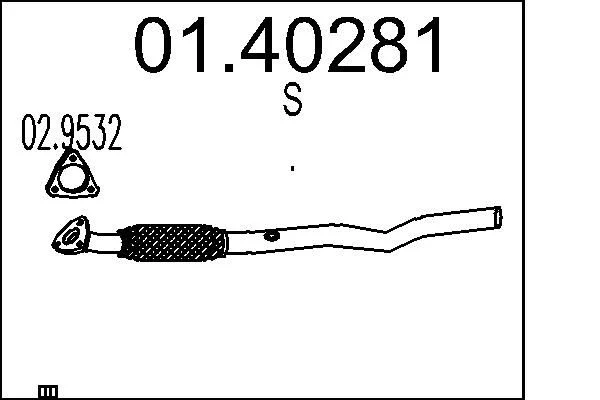Tubo de Escape MTS 01.40281