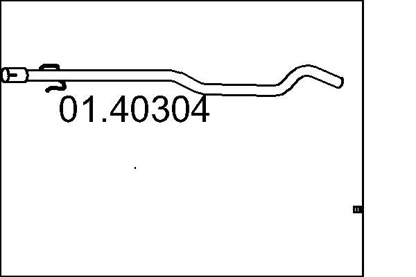 Tubo de Escape MTS 01.40304