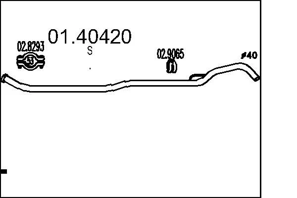 Tubo de Escape MTS 01.40420