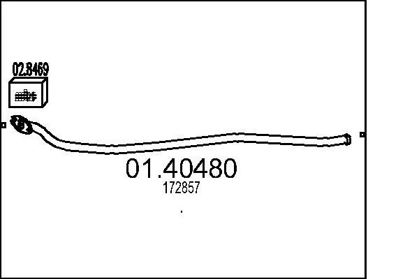 Tubo de Escape MTS 01.40480