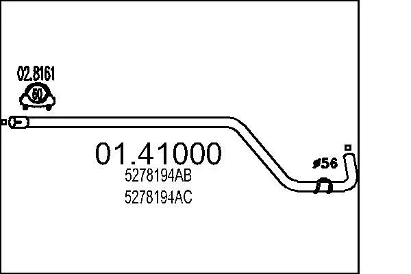 Tubo de Escape MTS 01.41000