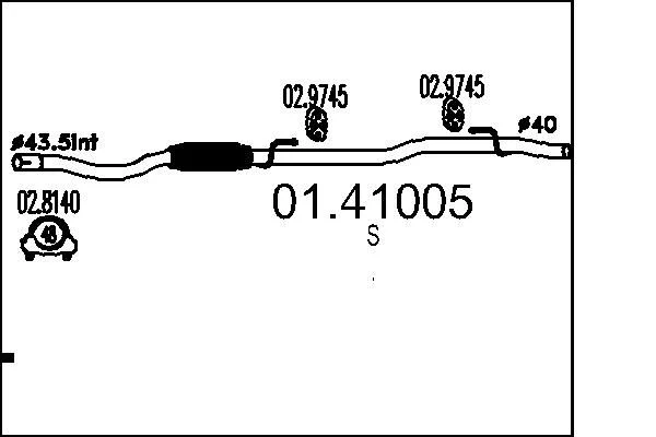 Tubo de Escape MTS 01.41005