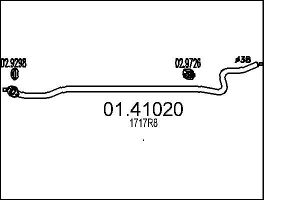 Tubo de Escape MTS 01.41020