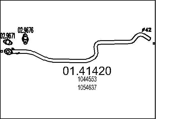Tubo de Escape MTS 01.41420