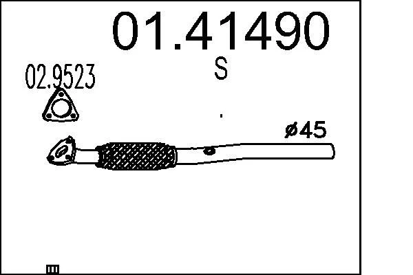 Tubo de Escape MTS 01.41490