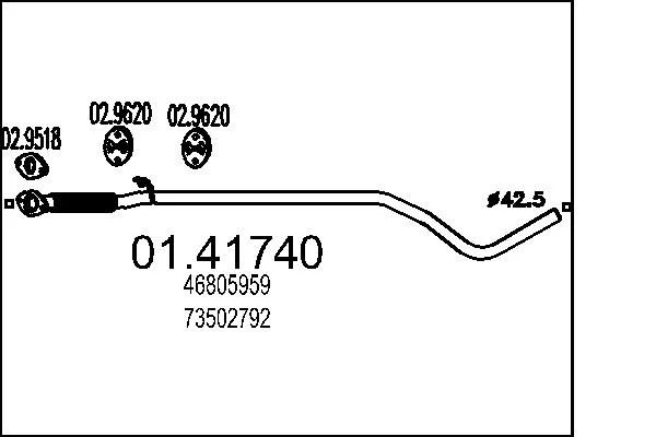 Exhaust Pipe MTS 01.41740