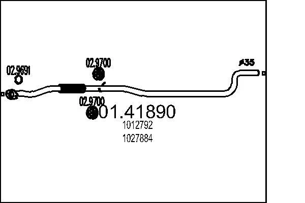 Tubo de Escape MTS 01.41890