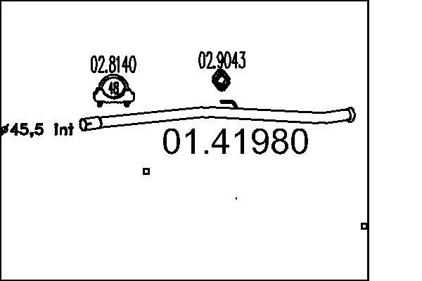 Tubo de Escape MTS 01.41980