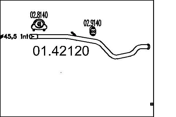 Tubo de Escape MTS 01.42120