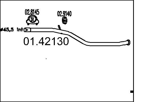 Exhaust Pipe MTS 01.42130