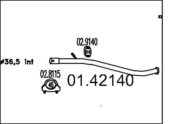 Tubo de Escape MTS 01.42140
