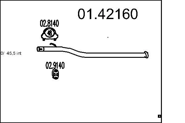 Exhaust Pipe MTS 01.42160