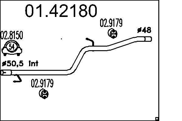 Exhaust Pipe MTS 01.42180
