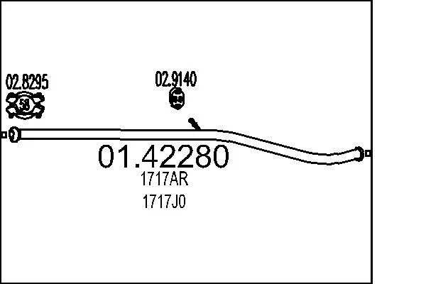 Exhaust Pipe MTS 01.42280