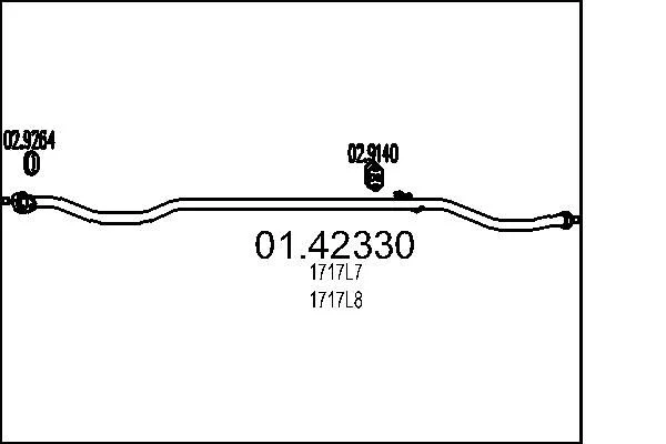 Tubo de Escape MTS 01.42330