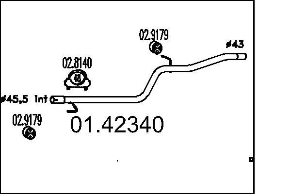 Tubo de Escape MTS 01.42340