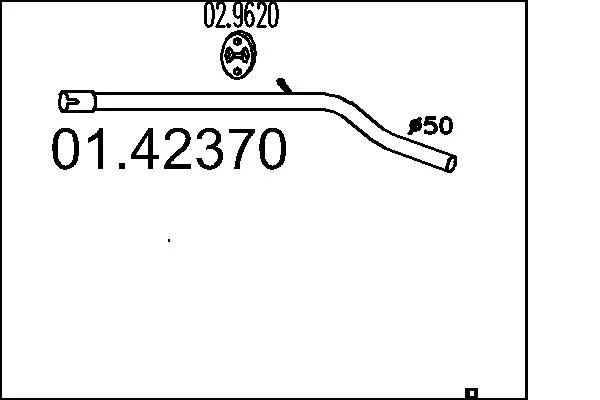 Exhaust Pipe MTS 01.42370