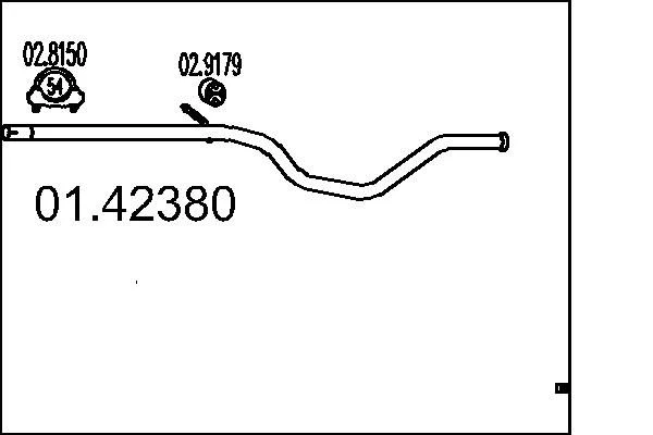 Tubo de Escape MTS 01.42380