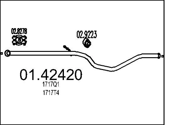 Tubo de Escape MTS 01.42420