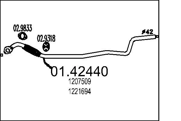 Exhaust Pipe MTS 01.42440