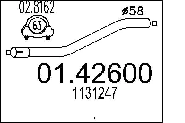 Tubo de Escape MTS 01.42600