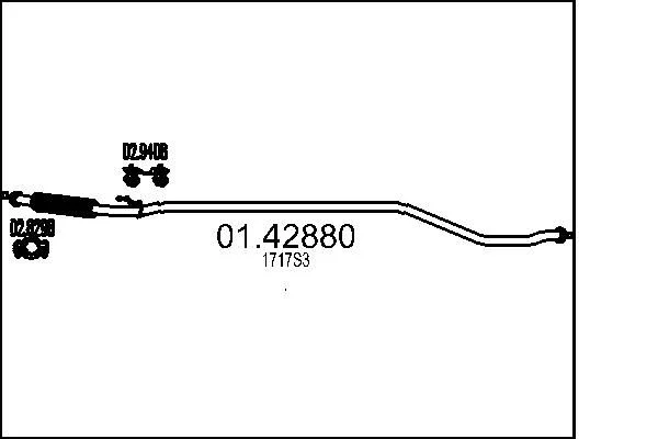 Tubo de Escape MTS 01.42880
