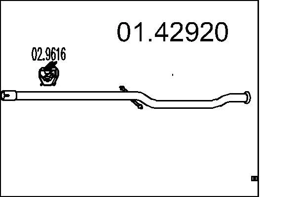 Tubo de Escape MTS 01.42920