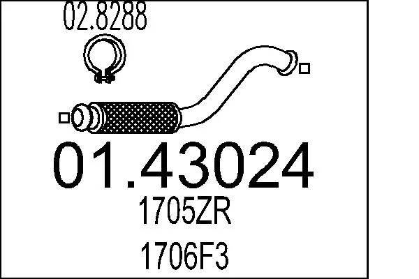Tubo de Escape MTS 01.43024