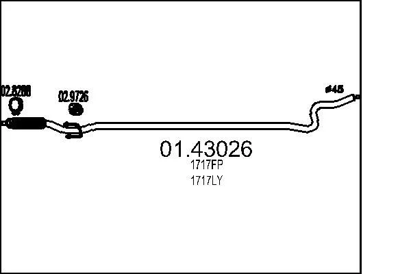 Exhaust Pipe MTS 01.43026