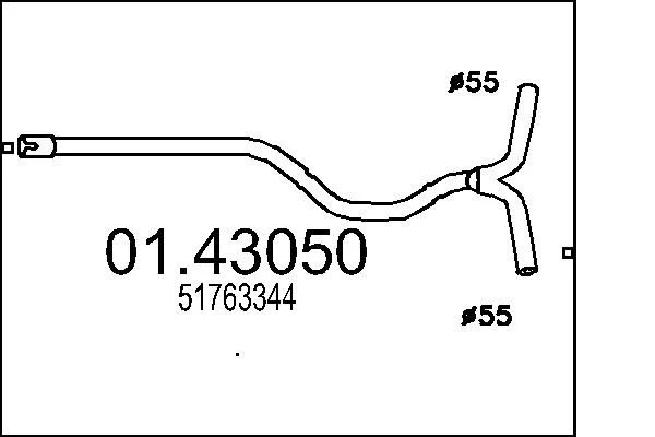 Tubo de Escape MTS 01.43050