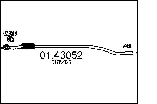 Tubo de Escape MTS 01.43052