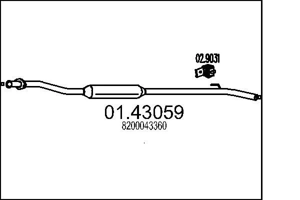 Tubo de Escape MTS 01.43059