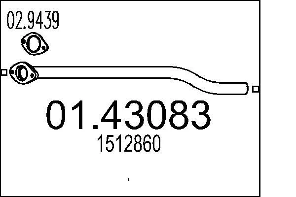 Tubo de Escape MTS 01.43083