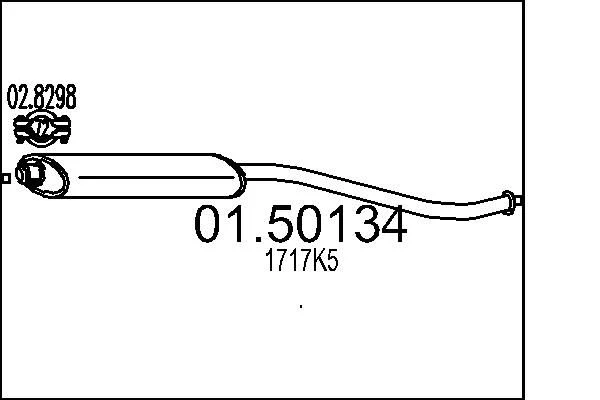 Centre Muffler MTS 01.50134