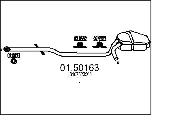 Centre Muffler MTS 01.50163