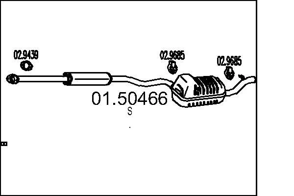Centre Muffler MTS 01.50466
