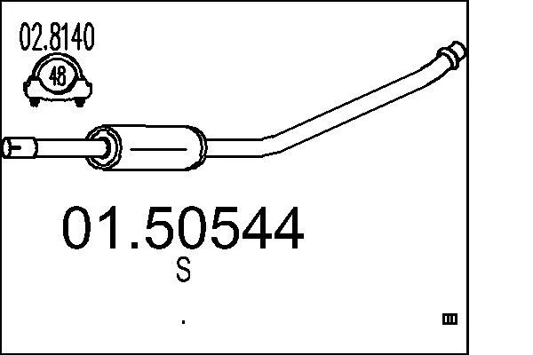 Centre Muffler MTS 01.50544