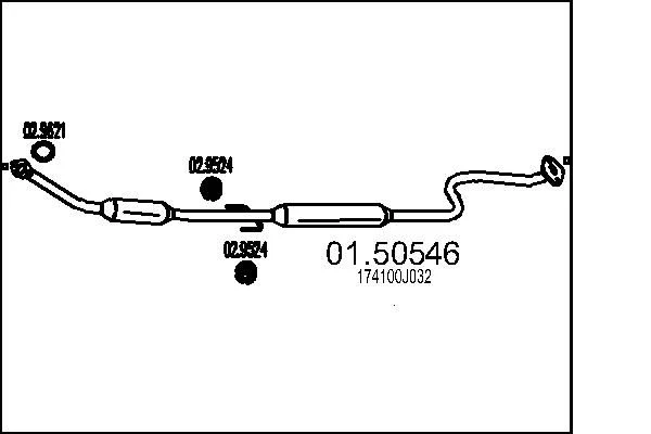 Centre Muffler MTS 01.50546