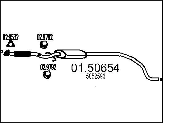 Centre Muffler MTS 01.50654