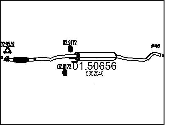 Centre Muffler MTS 01.50656