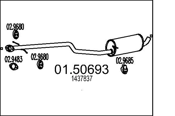 Centre Muffler MTS 01.50693