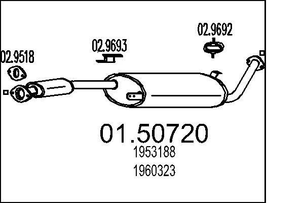 Centre Muffler MTS 01.50720