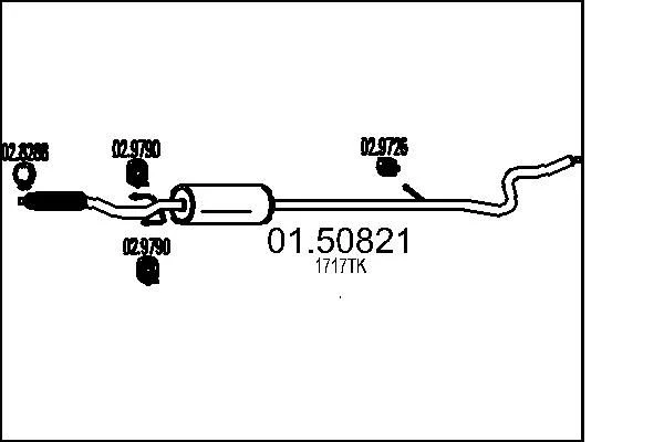 Centre Muffler MTS 01.50821