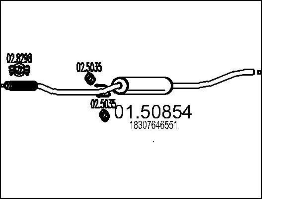 Centre Muffler MTS 01.50854