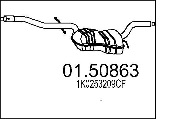 Centre Muffler MTS 01.50863