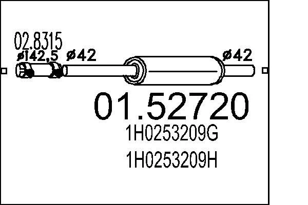 Centre Muffler MTS 01.52720