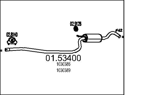 Centre Muffler MTS 01.53400