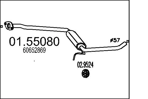 Centre Muffler MTS 01.55080