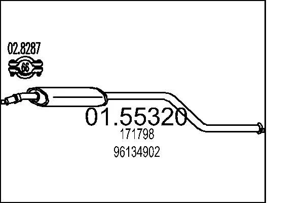 Centre Muffler MTS 01.55320